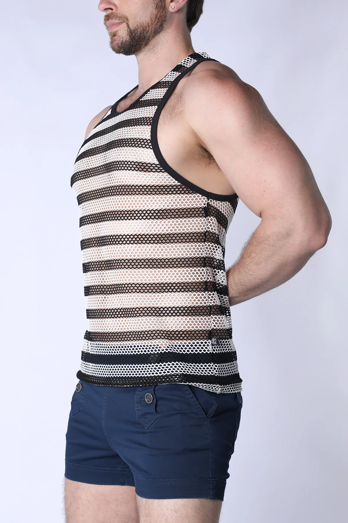 Mariner Mesh Stripe Tank Top - Image 12