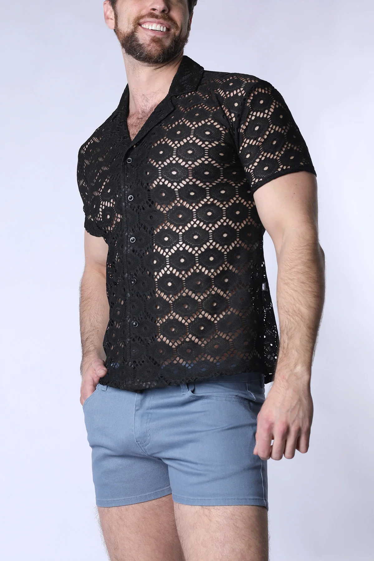 Palermo Button Down Mesh Shirt