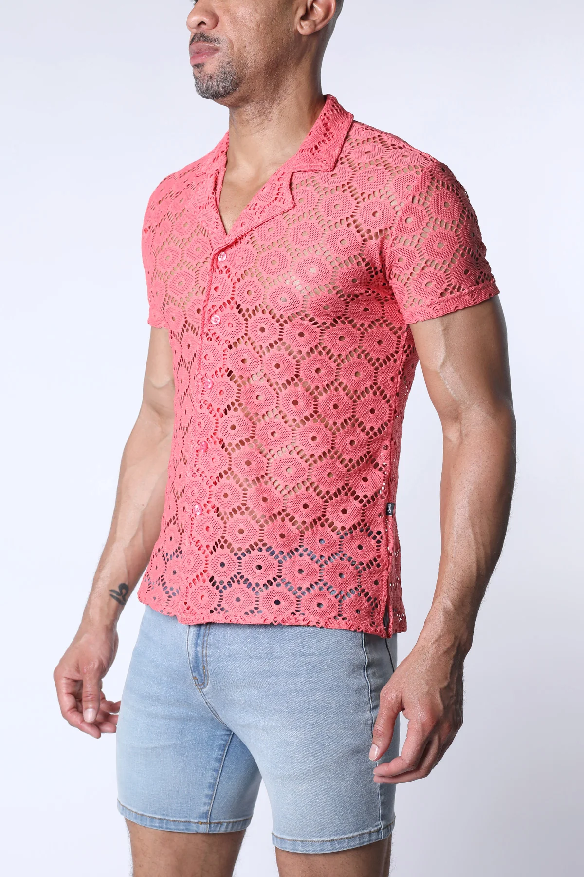 Palermo Button Down Mesh Shirt - Image 12