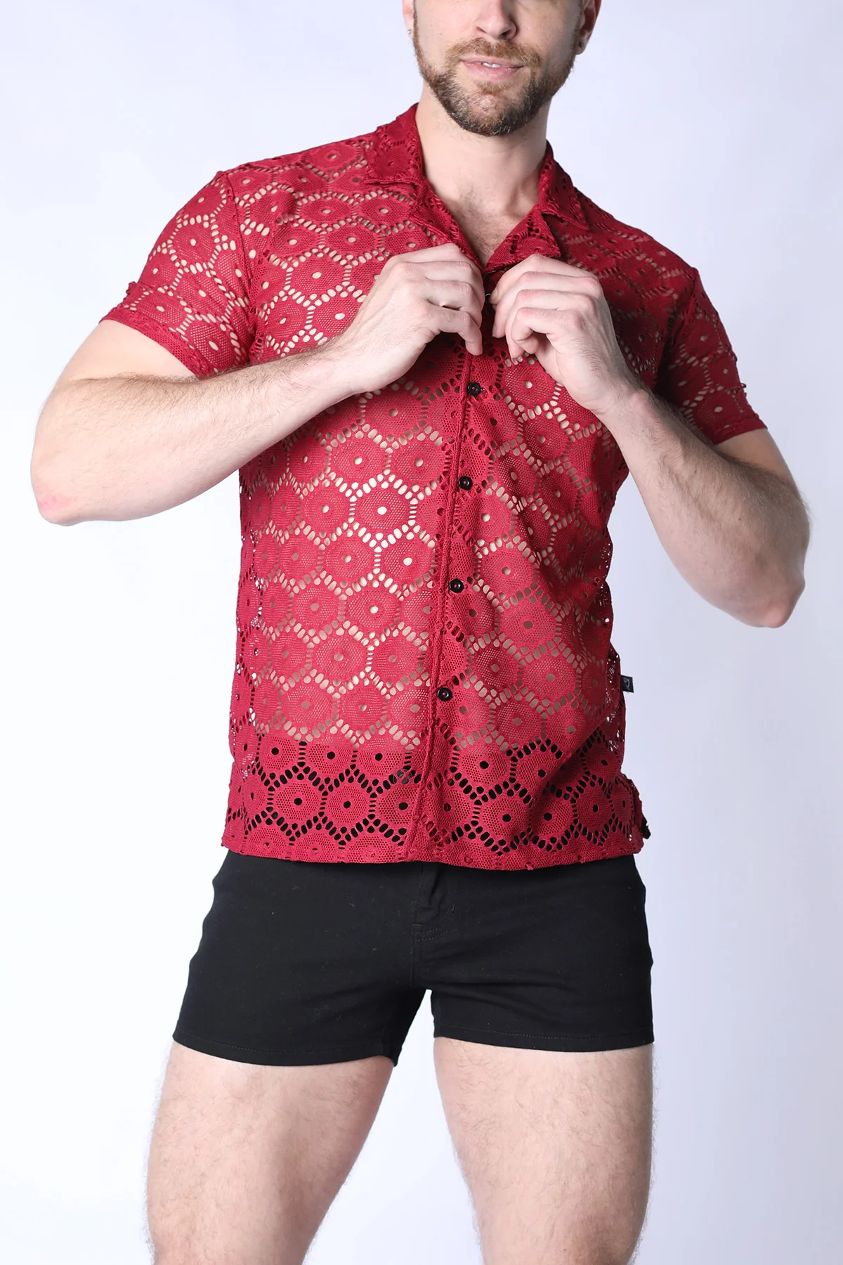 Palermo Button Down Mesh Shirt - Image 5