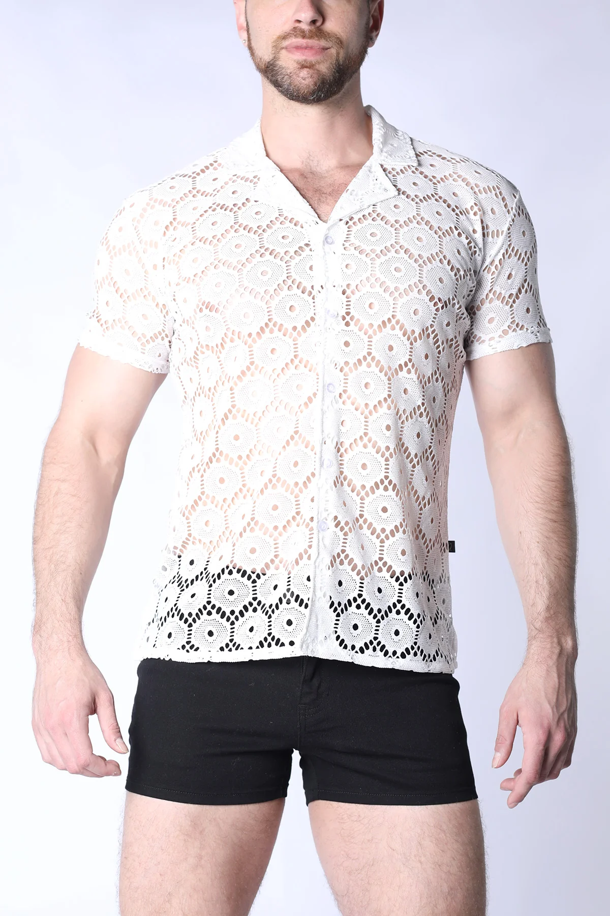 Palermo Button Down Mesh Shirt - Image 8