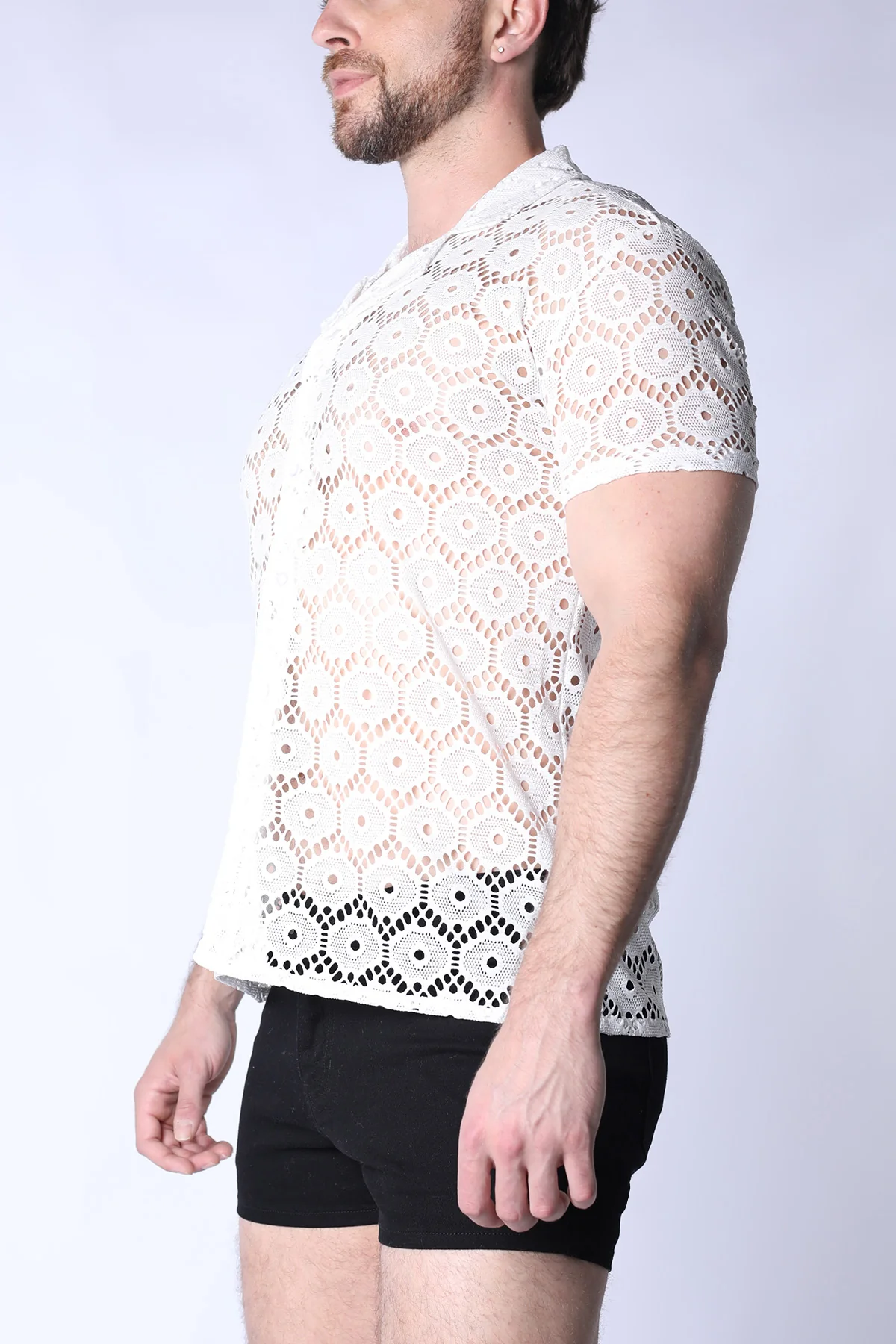 Palermo Button Down Mesh Shirt - Image 9