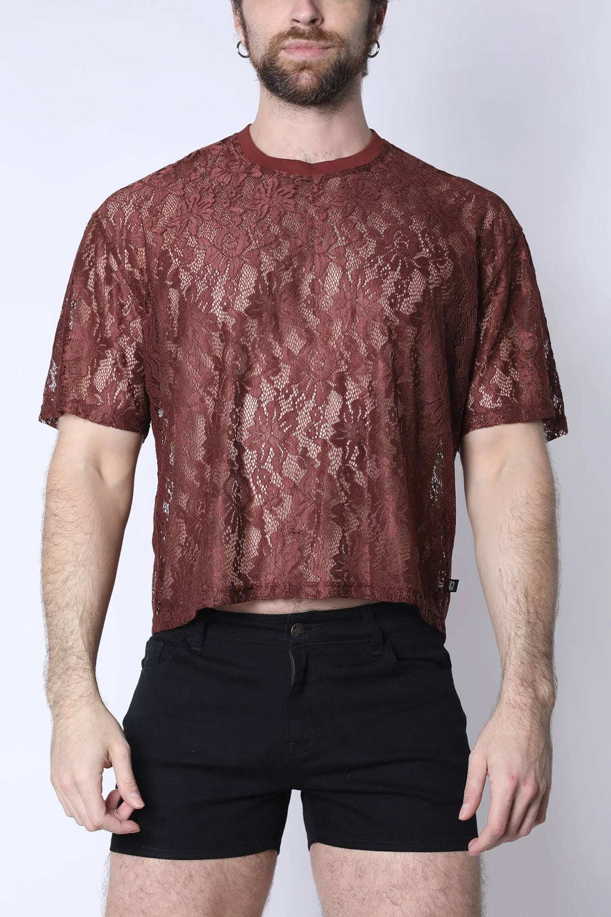 Sorrento Lace Cropped Tee - Image 11