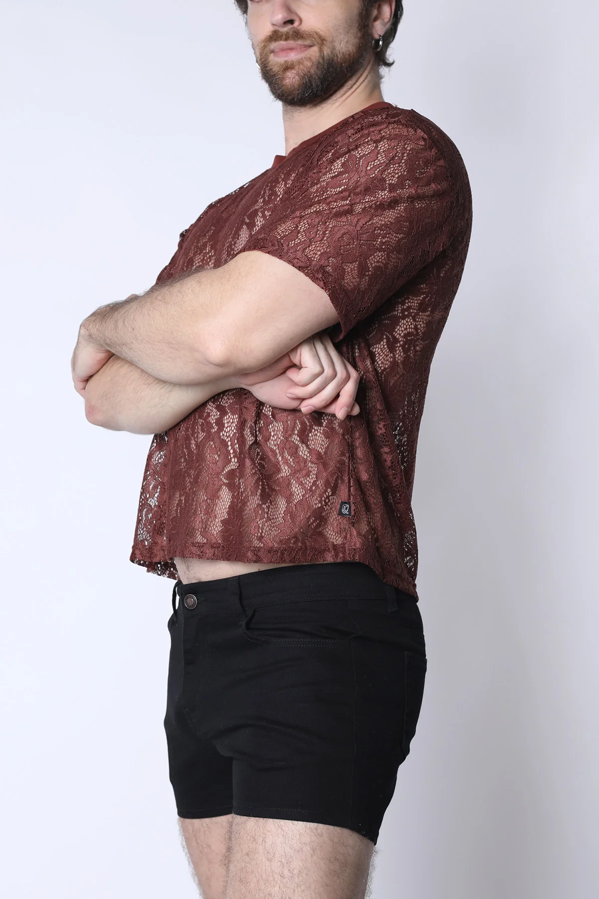 Sorrento Lace Cropped Tee - Image 12