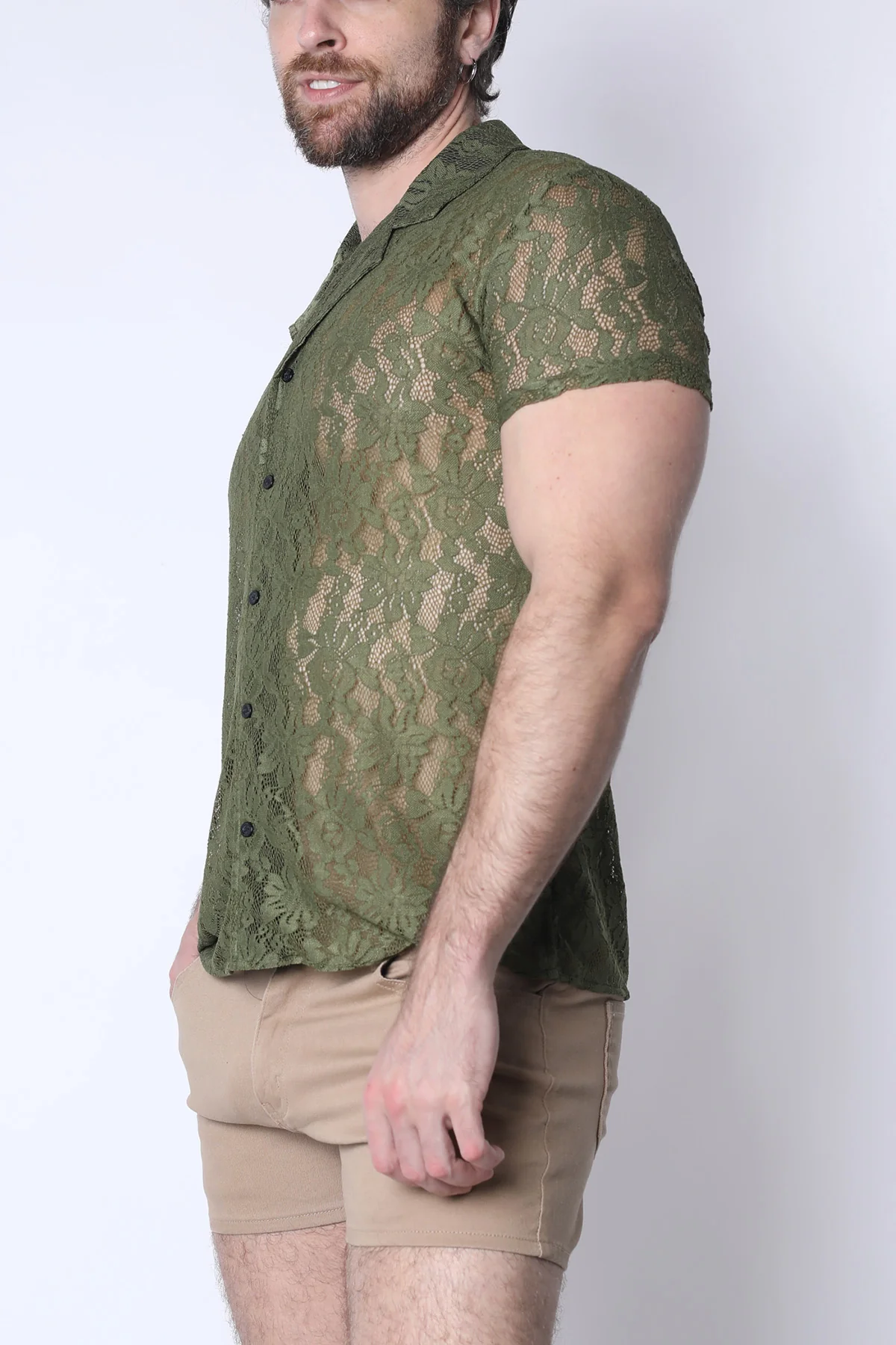 Sorrento Button-Down Lace Shirt - Image 10