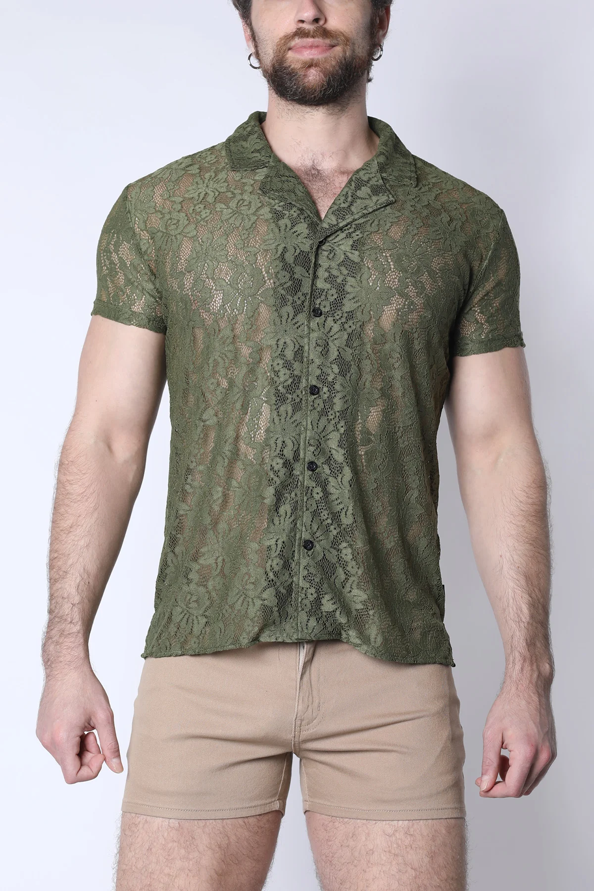 Sorrento Button-Down Lace Shirt - Image 12